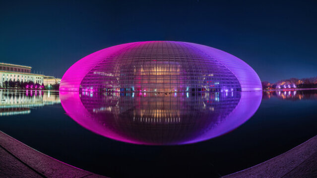 國家大劇院之炫彩燈光夜景
