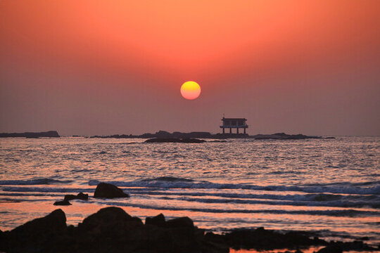 日照海濱日出
