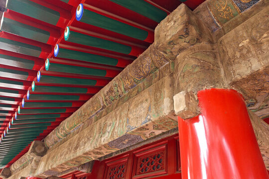北京萬(wàn)壽寺觀音殿彩繪遺存
