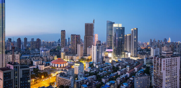 航拍長(zhǎng)沙夜色
