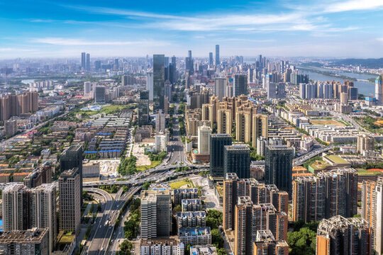 航拍長沙城市景觀