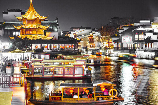 南京秦淮河夜景