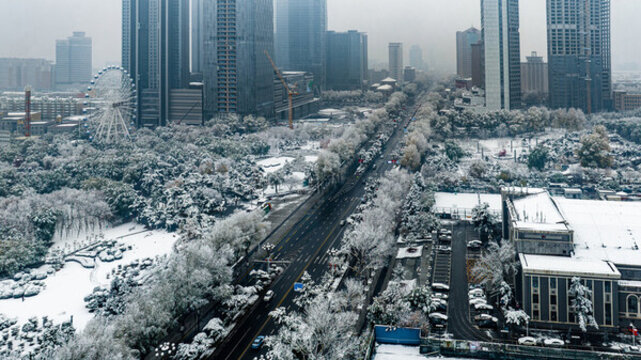 中國長春城區(qū)雪后風(fēng)景