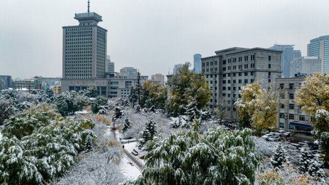 中國(guó)長(zhǎng)春城區(qū)雪后風(fēng)景
