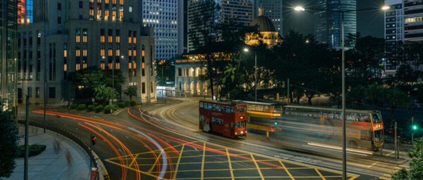 香港中環(huán)夜景