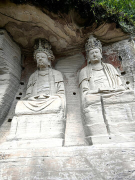 安岳石刻茗山寺風化石刻