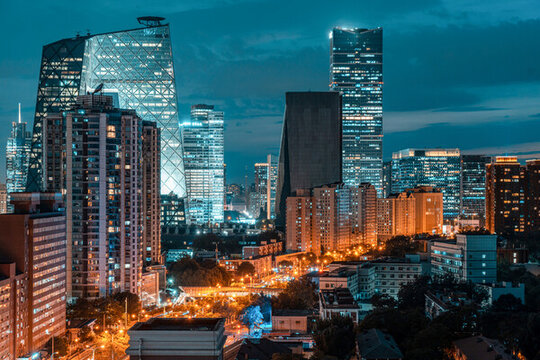 北京國貿(mào)CBD夜景