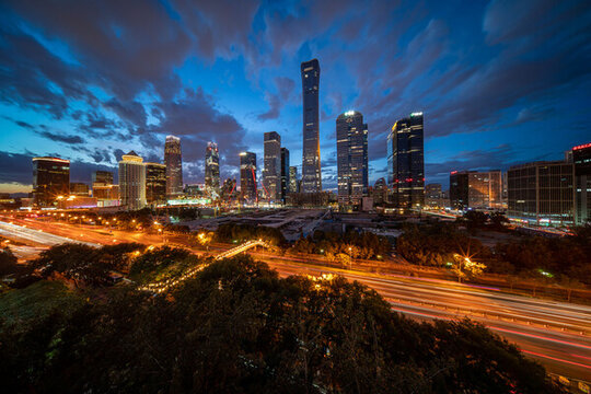 北京國貿(mào)CBD夜景
