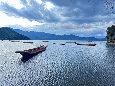 風(fēng)景曙暮光云湖河流戶外天空