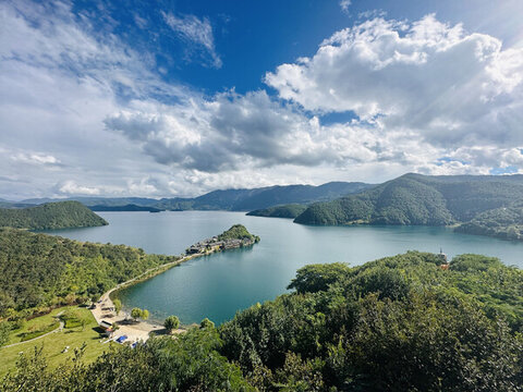 風(fēng)景曙暮光云湖河流戶外天空