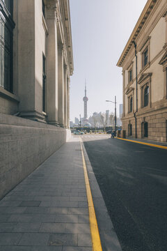 上海萬國(guó)建筑博覽群間的街道