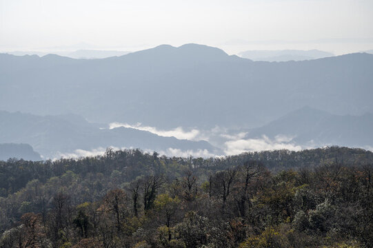 湖南天門山云霧