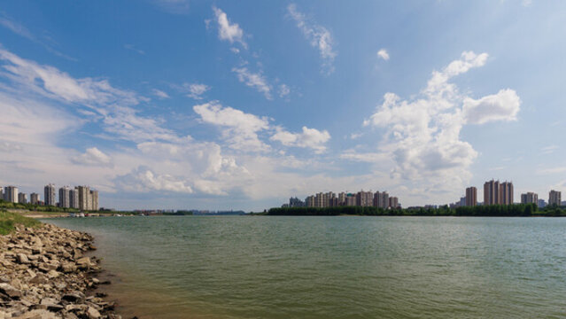 夏日午間常德沅江風(fēng)光
