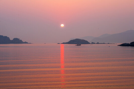 威海半月灣日出美景