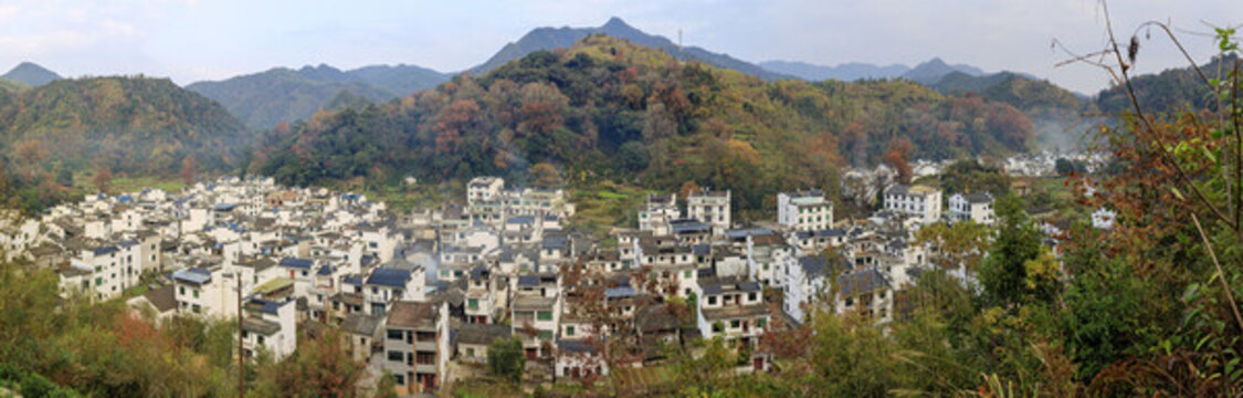 秋天的婺源長(zhǎng)溪村