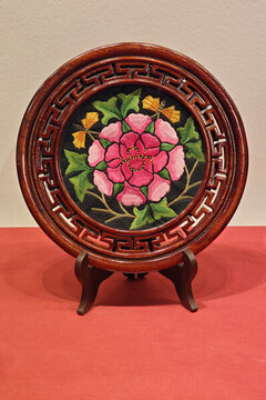 河湟刺繡生命之花擺件