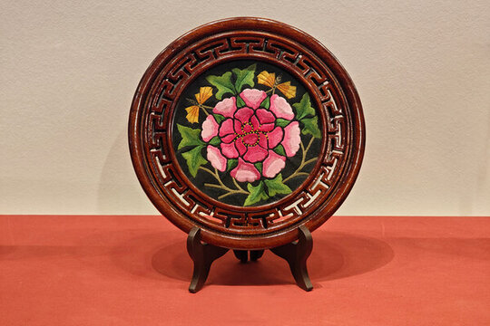 河湟刺繡生命之花擺件