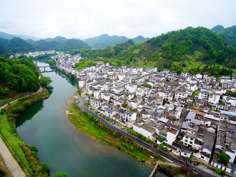 航拍昌溪古鎮(zhèn)