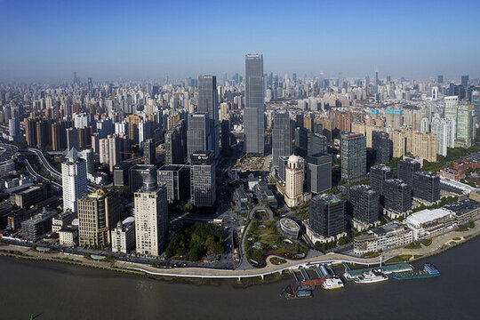 上海董家渡綠地外灘中心航拍風(fēng)光