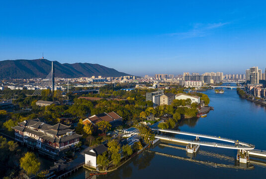 航拍江蘇無錫城市風光