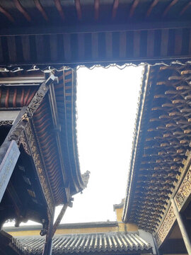 湖廣會館院子屋頂