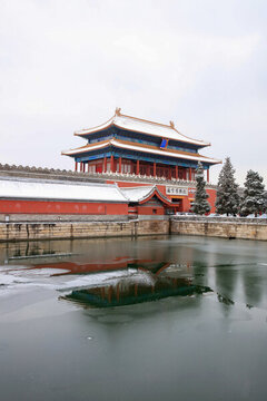 故宮神武門雪景