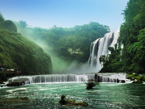 黃果樹(shù)瀑布外遠(yuǎn)景