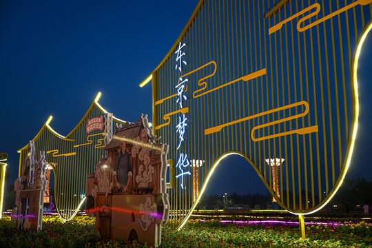 中國開封菊花文化節(jié)市民廣場(chǎng)夜景