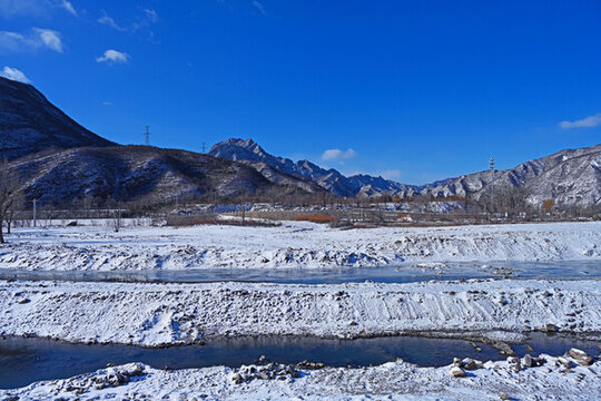 永定河雪景