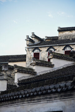西遞古鎮(zhèn)秋季景色