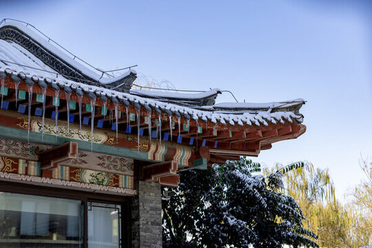 濟(jì)南大明湖雪景