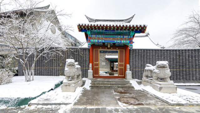 濟(jì)南的冬天雪后大明湖