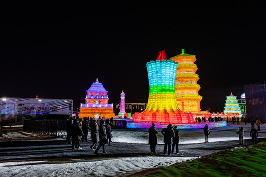 長(zhǎng)春冰雪新天地冰雕與建筑景觀
