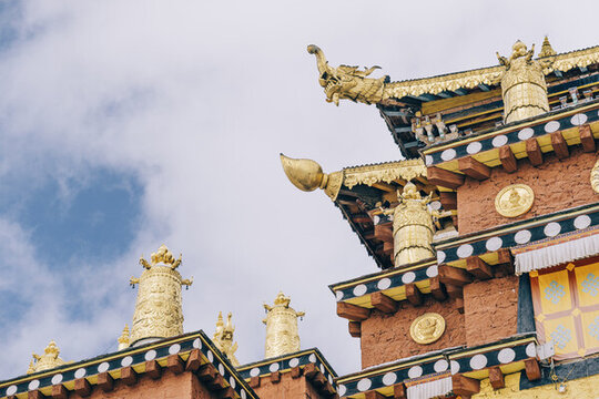 云南香格里拉松贊林寺宗教建筑