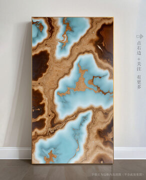 抽象大理石玄關(guān)裝飾畫