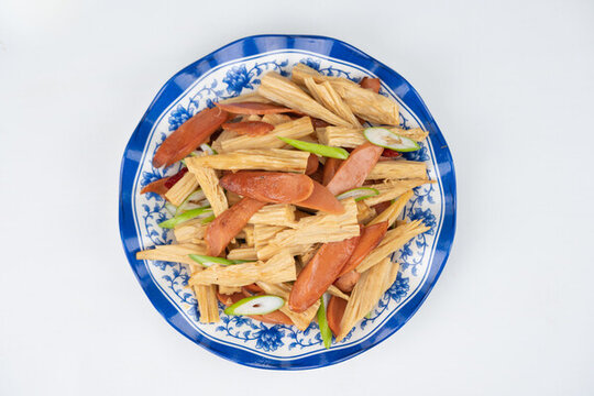 火腿腸炒腐竹