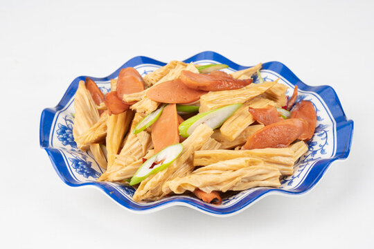 火腿腸炒腐竹