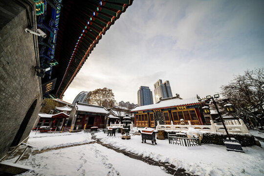 天津天后宮雪景