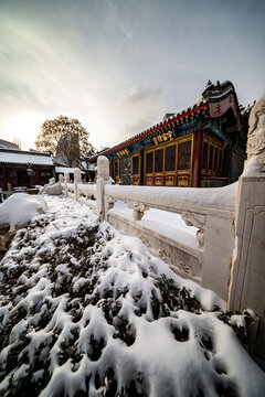 天津天后宮雪景