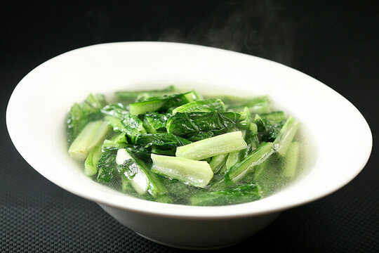 雞湯浸苦麥菜