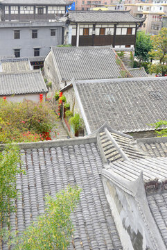深圳甘坑客家小鎮(zhèn)民居俯拍