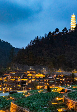 貴州遵義烏江寨夜景