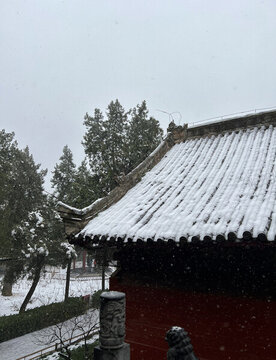 白馬寺下雪景