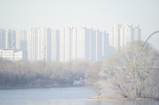 冬日汾河