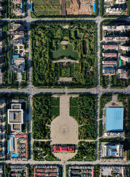 威縣中心廣場(chǎng)人民公園全景