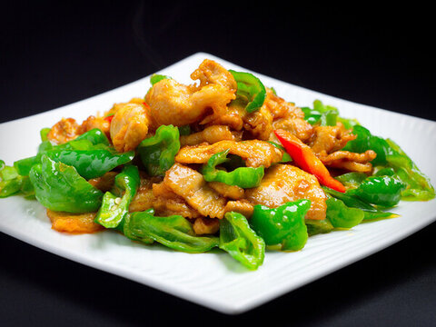 螺旋椒炒五花肉