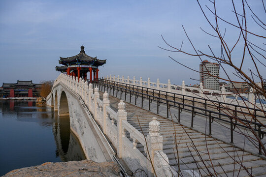 中國開封包公湖開封府建筑風(fēng)景