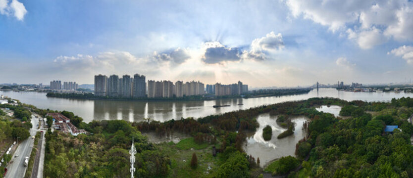 廣州大學城小谷圍島全景