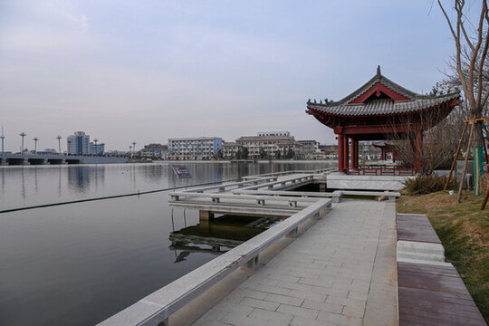 中國開封包公湖開封府建筑風(fēng)景