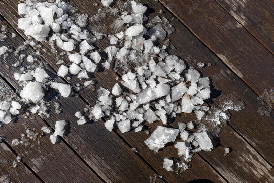 冬天破碎雪塊